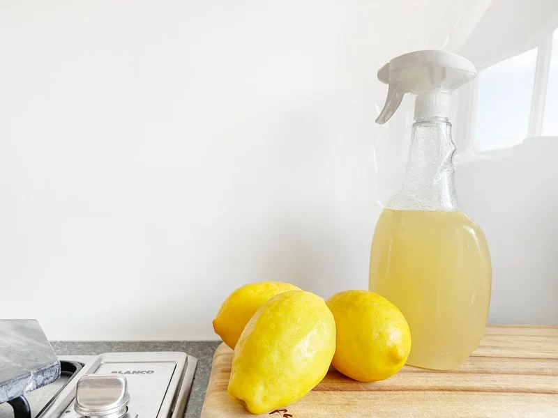 Homemade citrus peel and vinegar multi-purpose cleaner